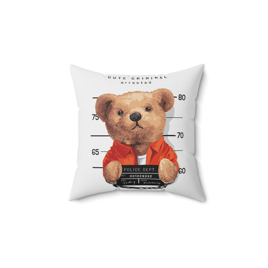 Cute Criminal - Spun Polyester Square Pillow