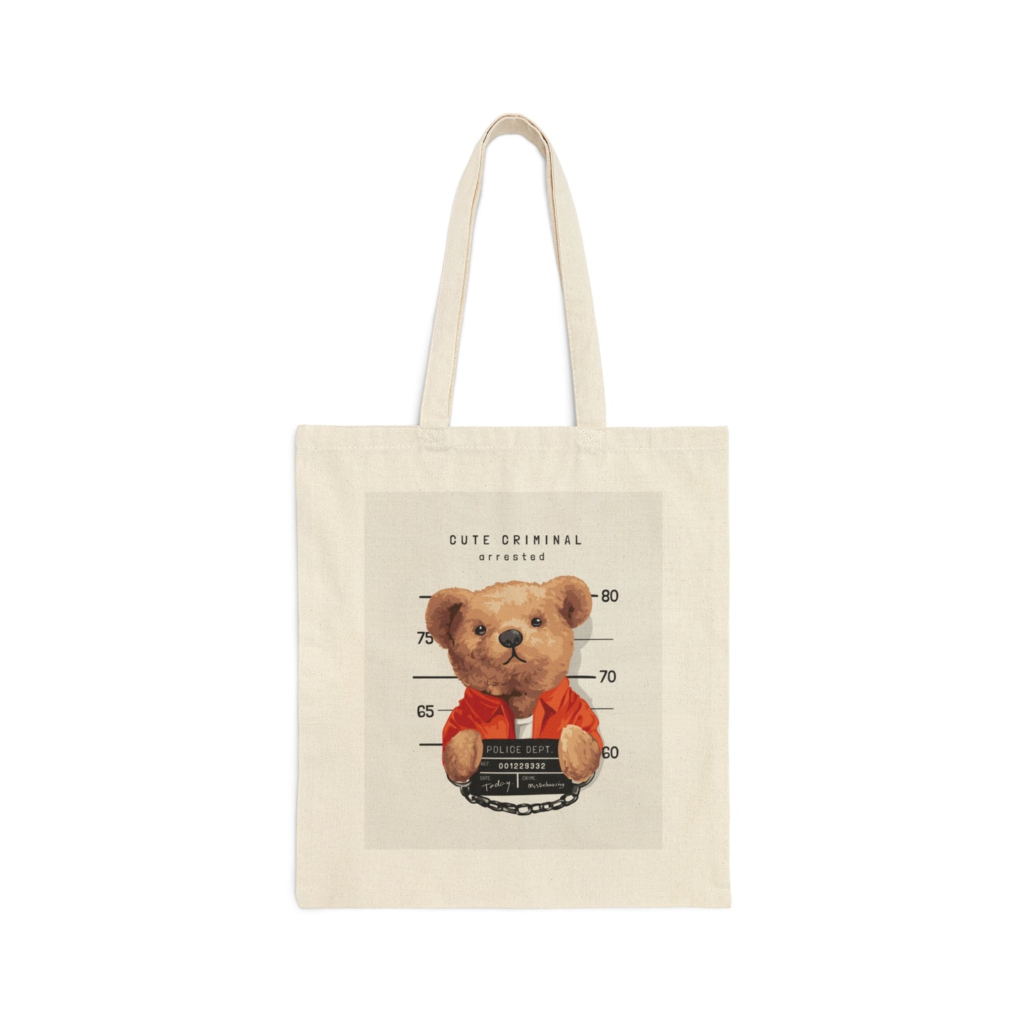 Cute Criminal - Cotton Canvas Tote Bag