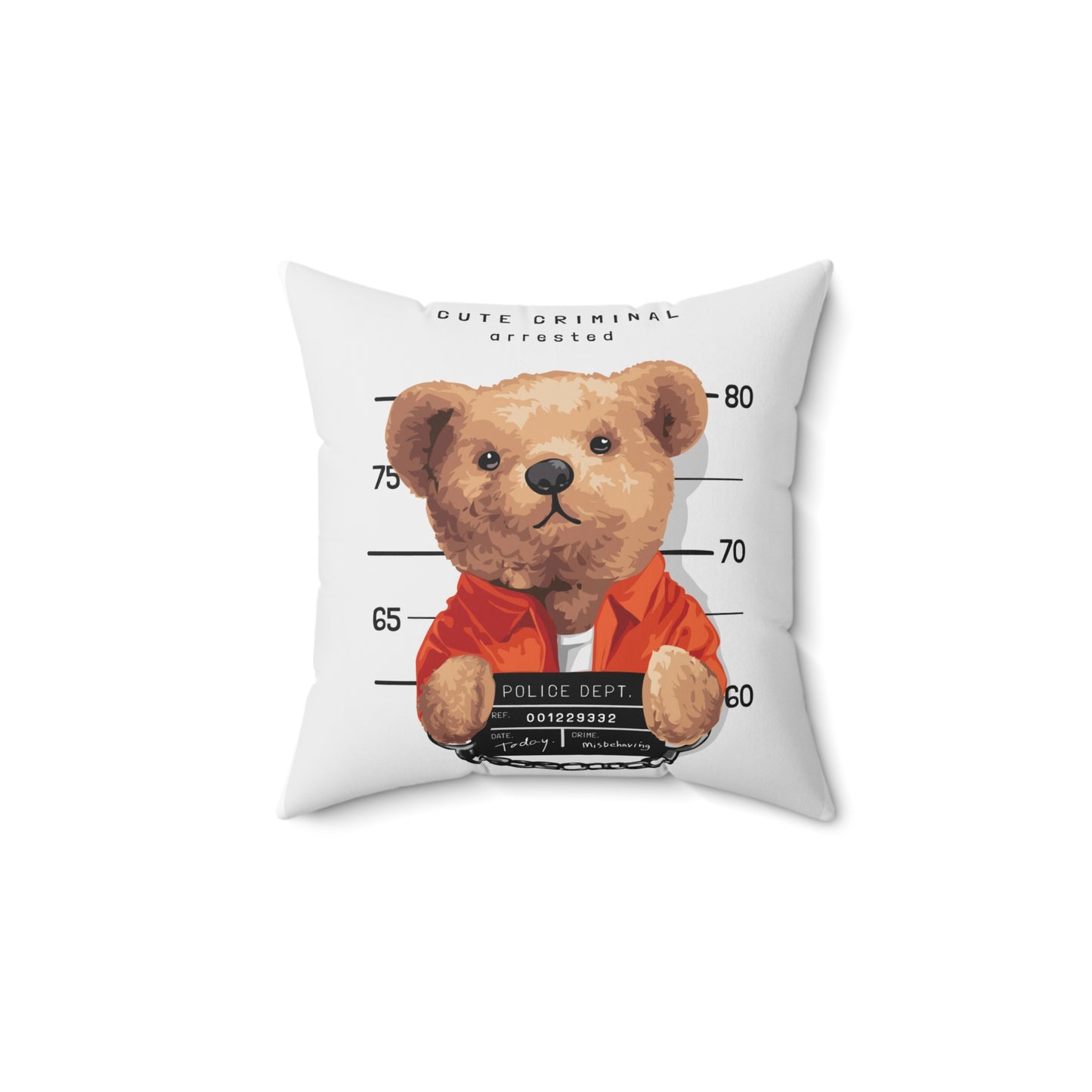 Cute Criminal - Spun Polyester Square Pillow