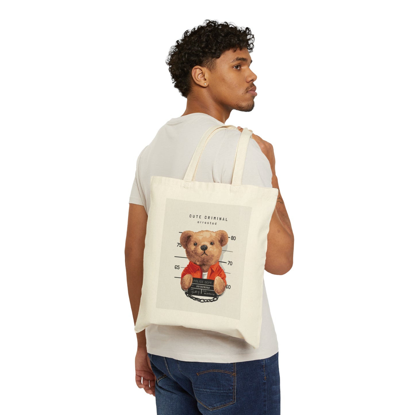 Cute Criminal - Cotton Canvas Tote Bag